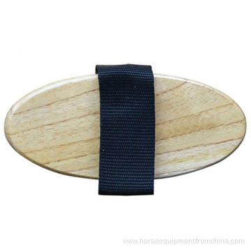 Wooden Horse Brush with Ribbon Belt